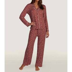 NEW DYLAN hearts long sleeve pajama set in red
